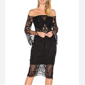 Thurley Scarborough Fair Black Lace Dress Midi Whimsigoth 12